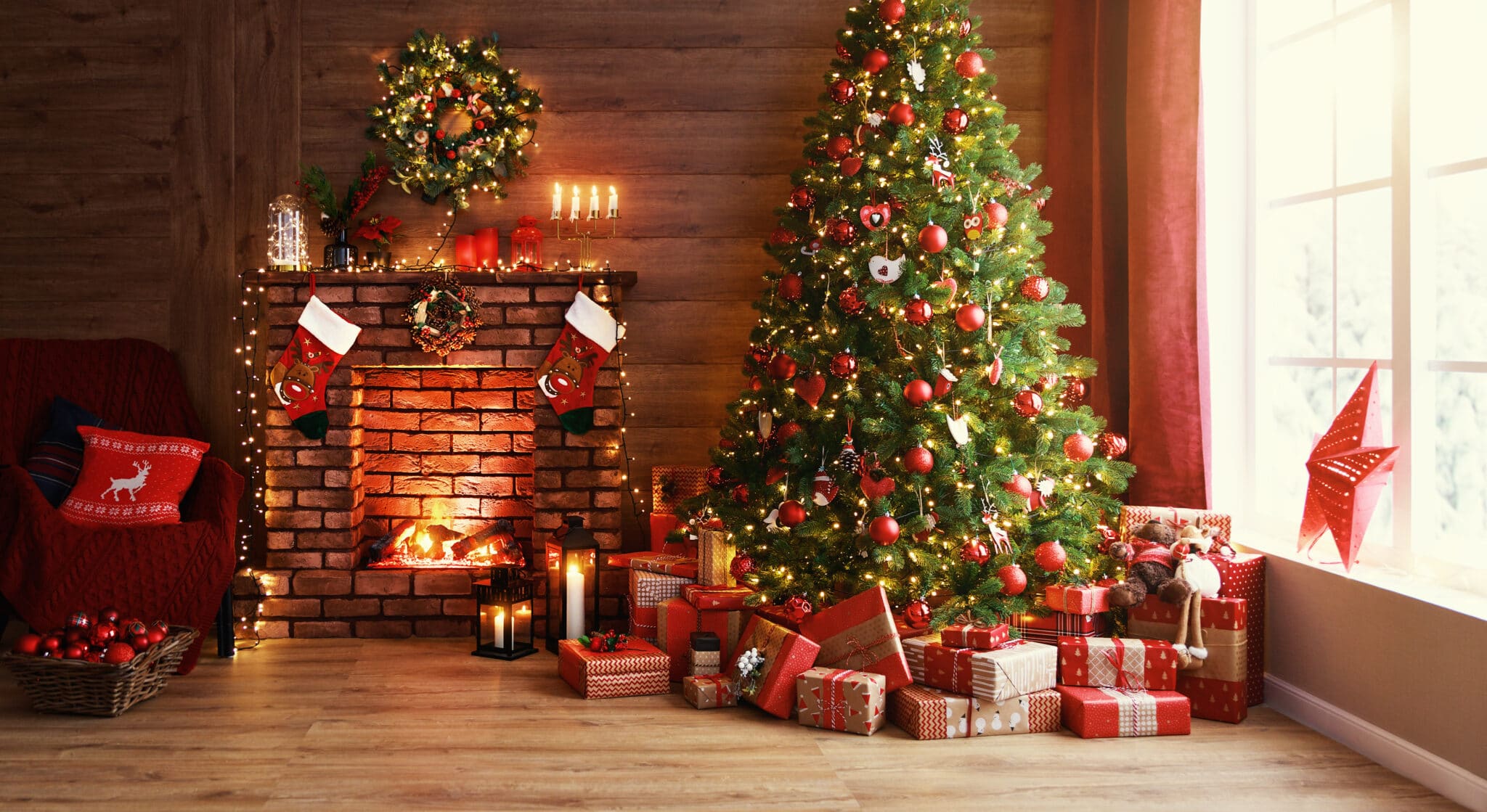 real christmas tree background